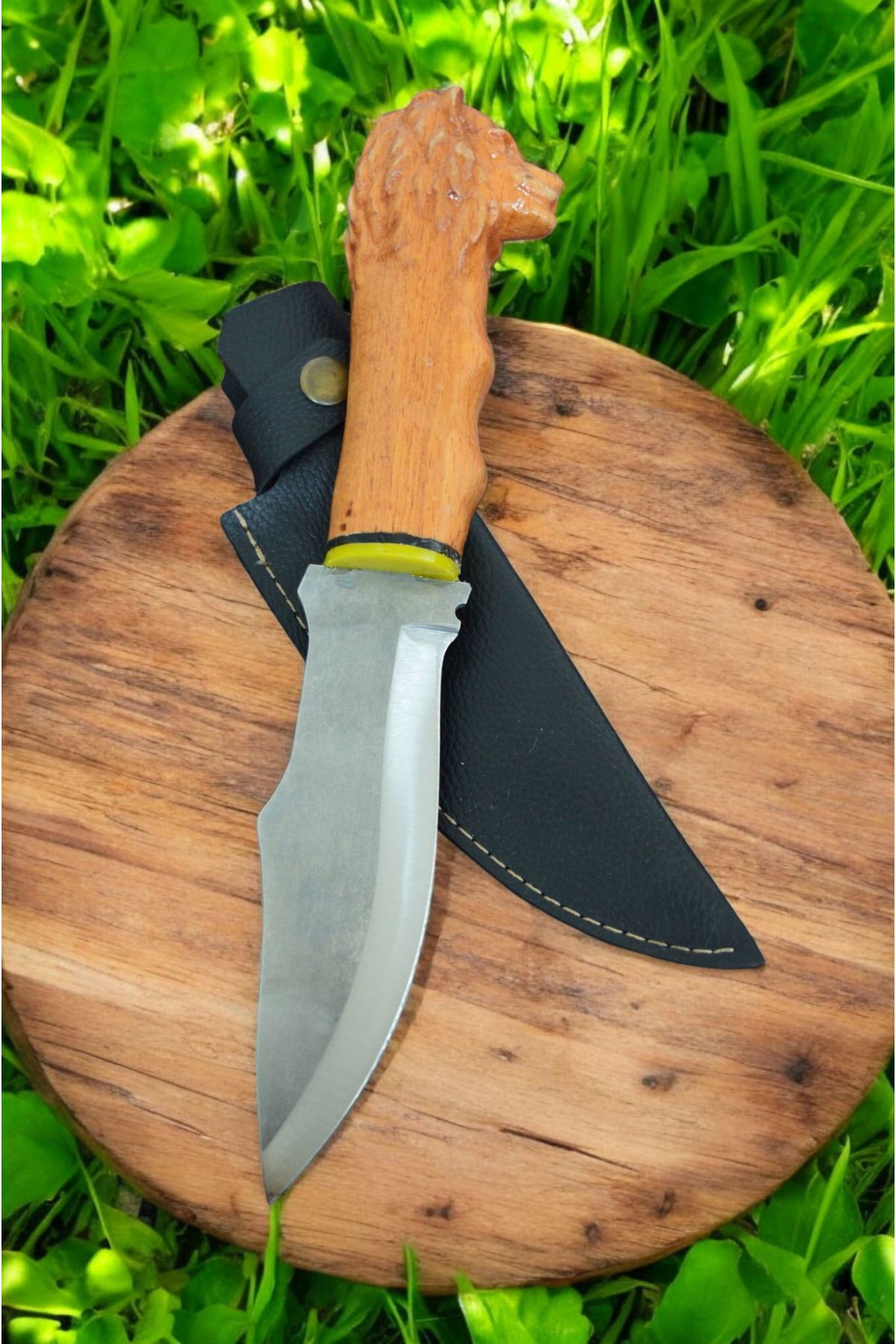 MERTCAN KNİFE 30 cm Aslan başlı outdoor av ve kamp bıçağı mutfak bıçağı çakı kasap et bıçağı