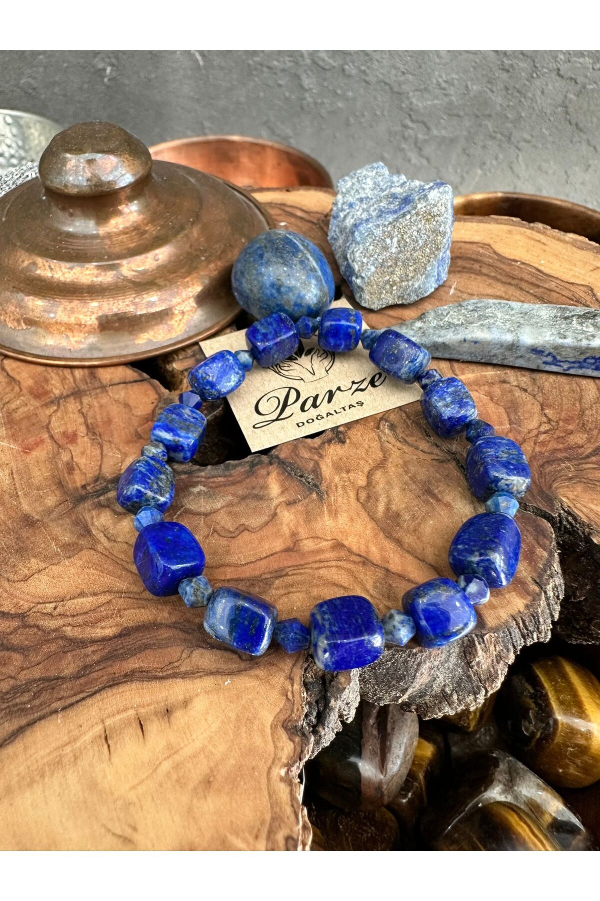 parze doğaltaş Lapis Lazuli Doğal Taş Bileklik