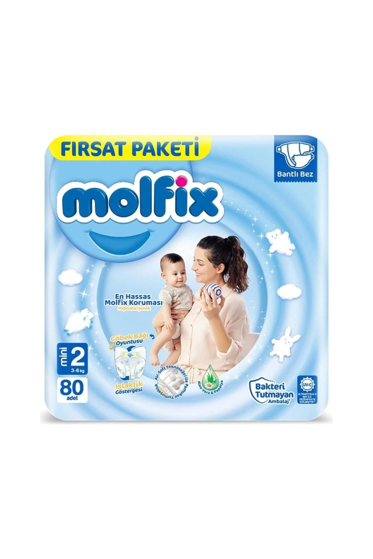 OurStyles Molfix Bebek Bezi Fırsat Paketi 2 Beden 3-6 Kg 80 Adet
