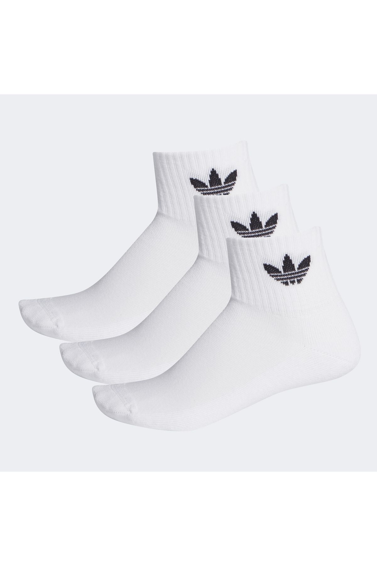 adidas-Λευκές κάλτσες Unisex 3 τεμαχίων μεσαίας αστραγάλου 1