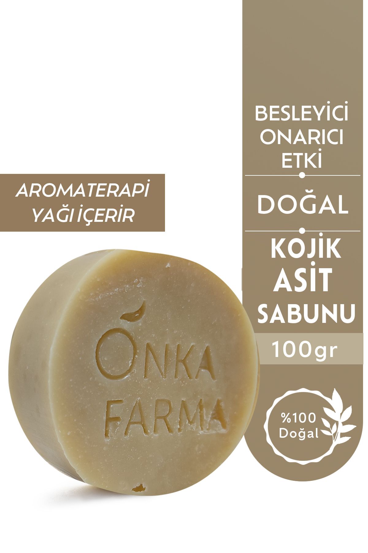 OnkaFarma Onka Farma Kojik Asit Doğal Sabun 100 gr Aydınlatıcı Katı Sabun