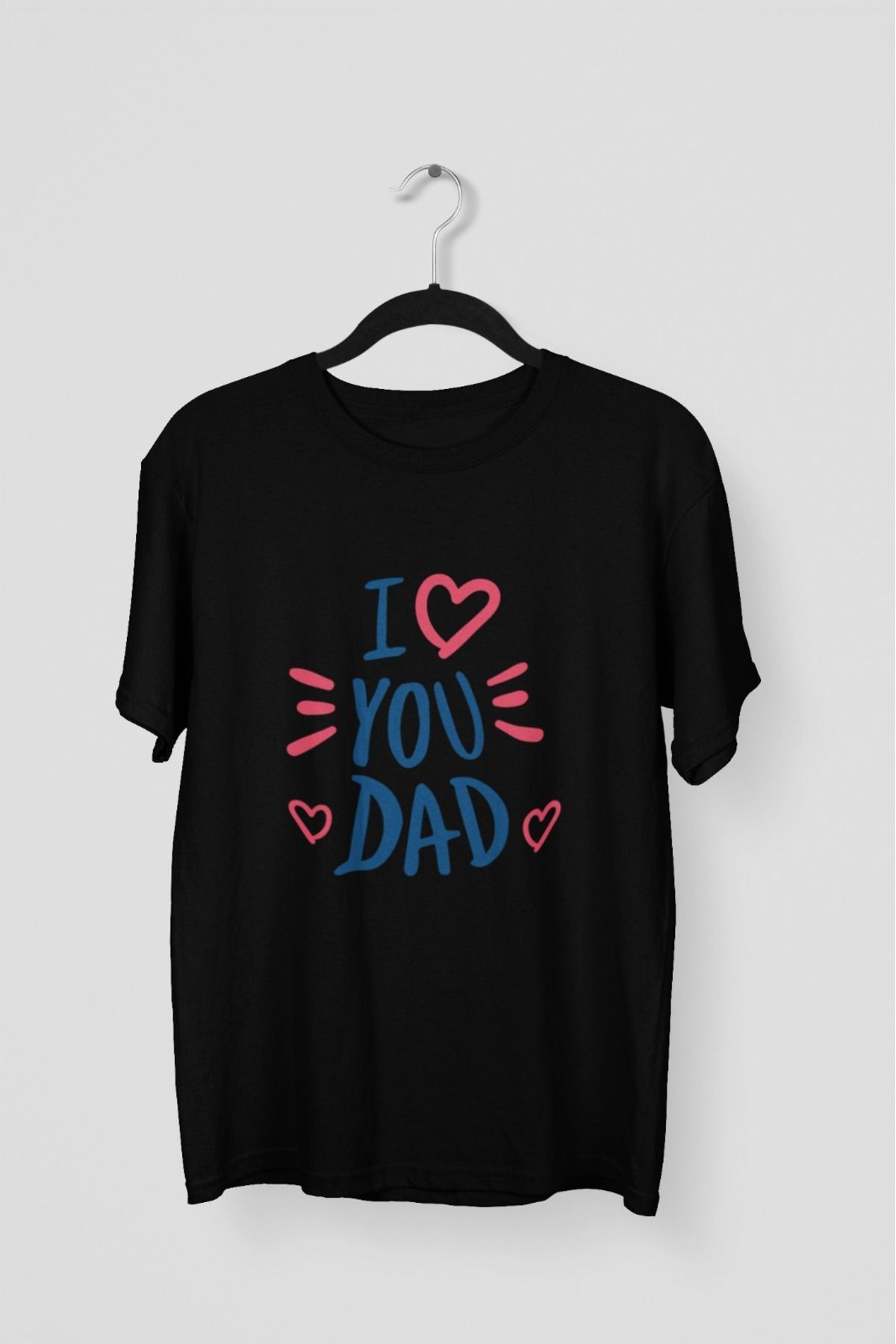 Butik ERKEK/KADIN -I YOU DAD- TRANSFER BASKILI YUVARLAK YAKA KISA KOL TİŞÖRT