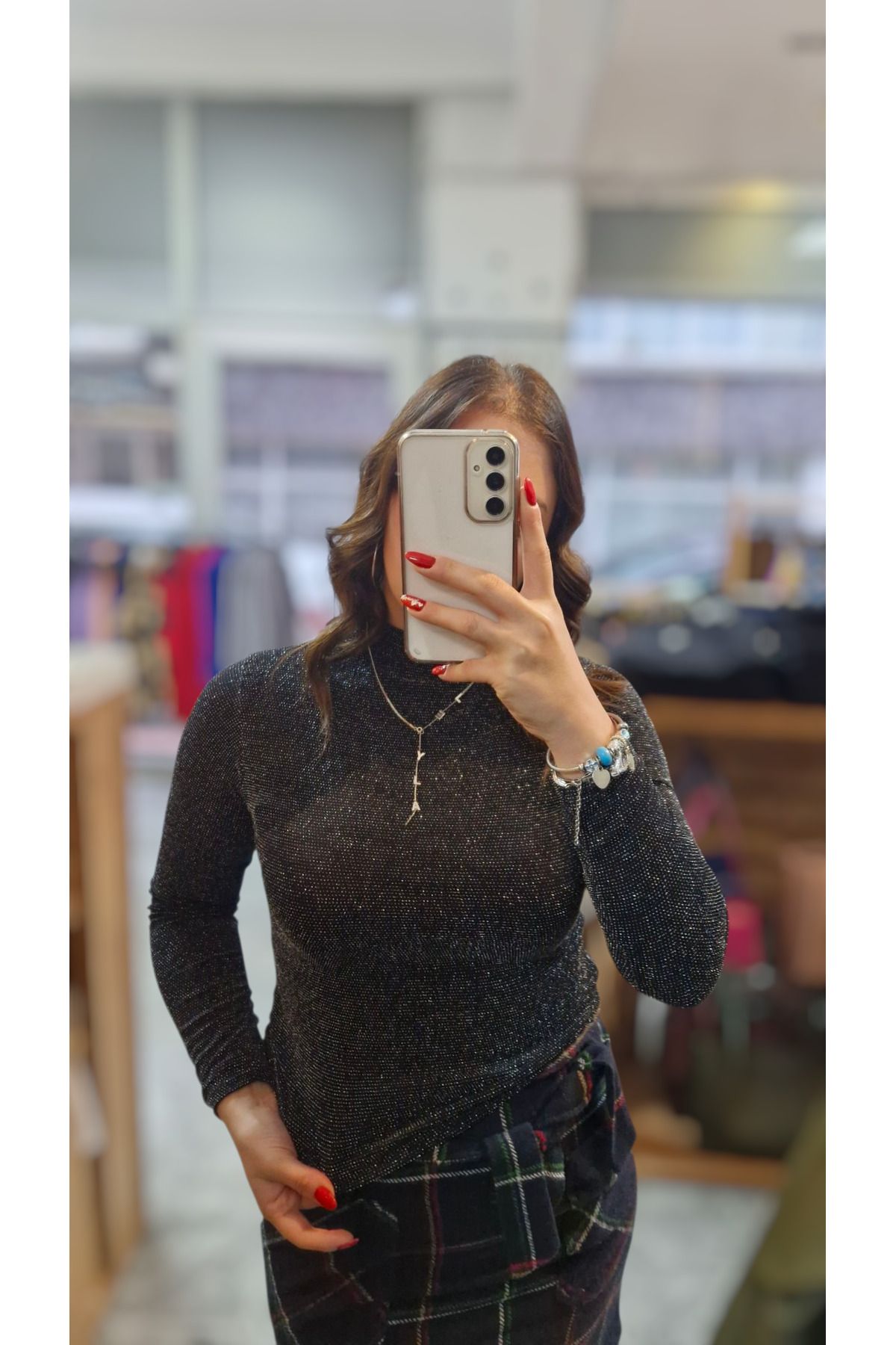 Bluebutik Simli ince bluz