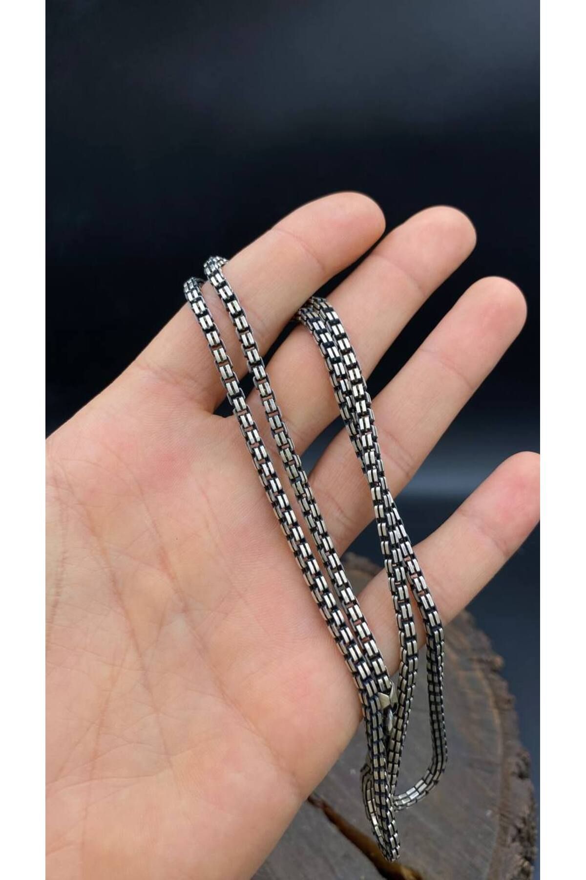 DESİGN OTTOMAN KUYUMCULUK 3.2 MM 925 ayar gümüş Erkek İtalyan Zincir