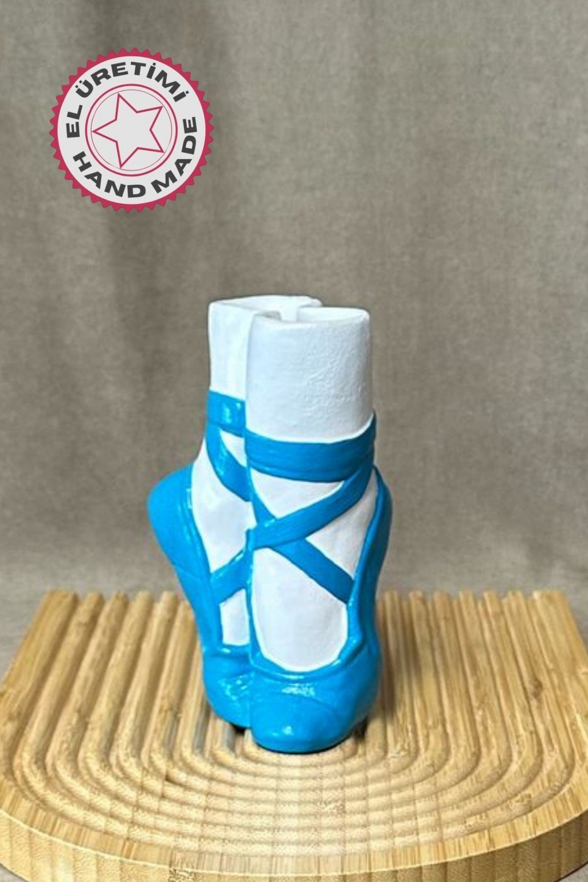 Uretti - Ayşe 7362 El Yapımı Balerin Ayakkabısı Dekoratif Biblo / Vazo - 15 x 9 Cm