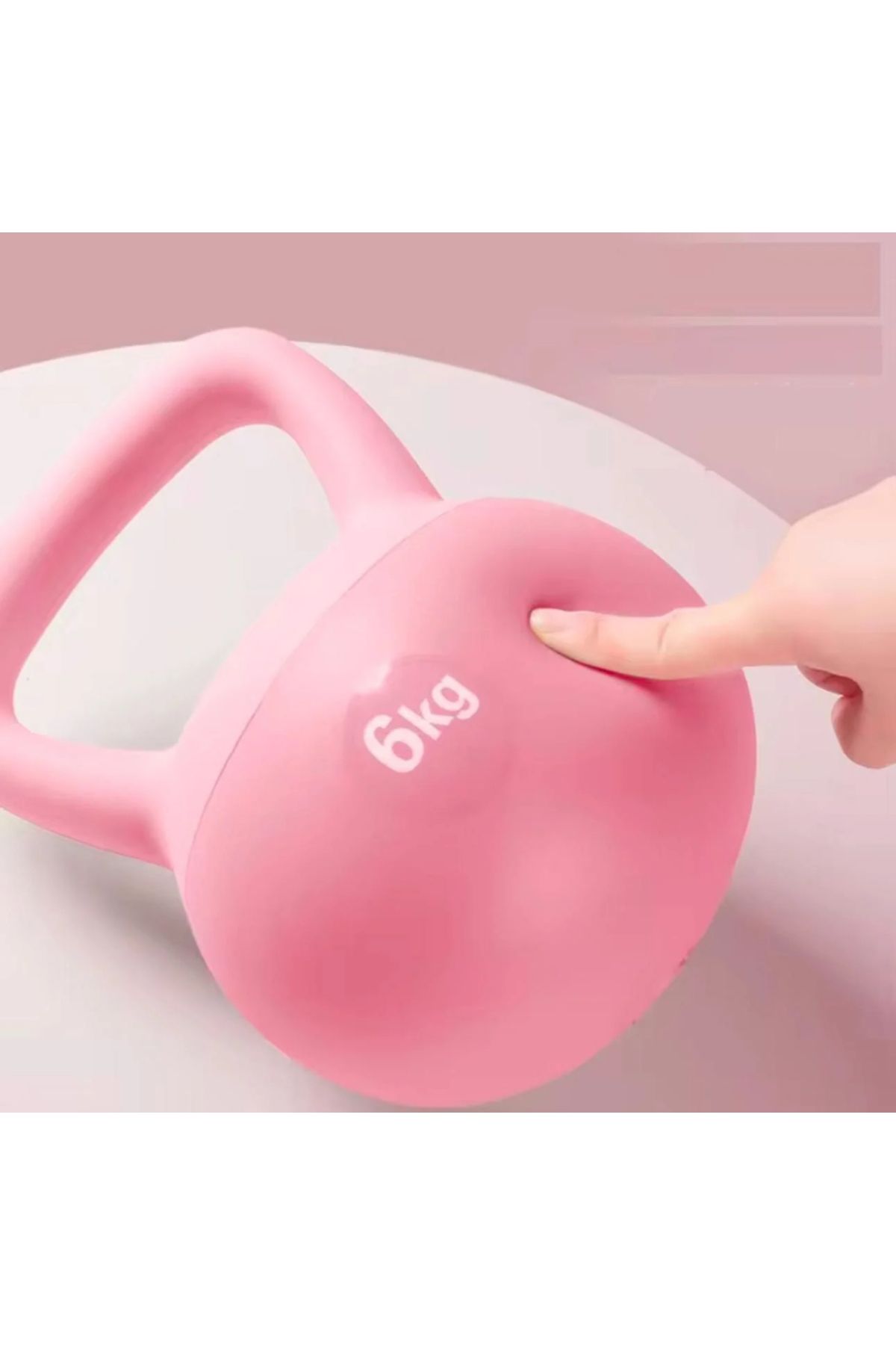 Leyaton Kettlebell Çaydanlık Tipi 6 Kg Soft Pembe