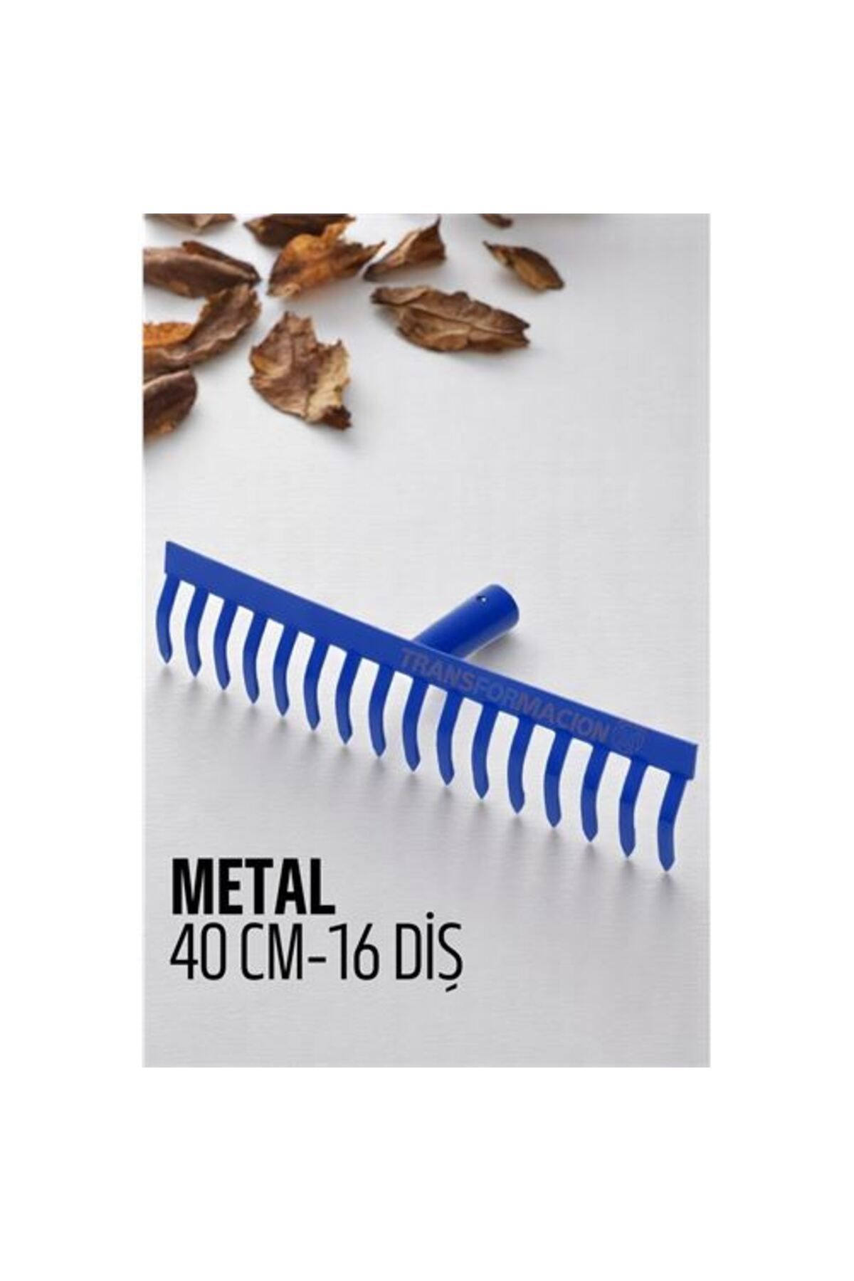 Tekno Yuva Modacar Metal Bahçe Tırmığı - Yaprak Toplama Tırmığı Dayanıklı Tırmık 16 DİŞ 40 CM