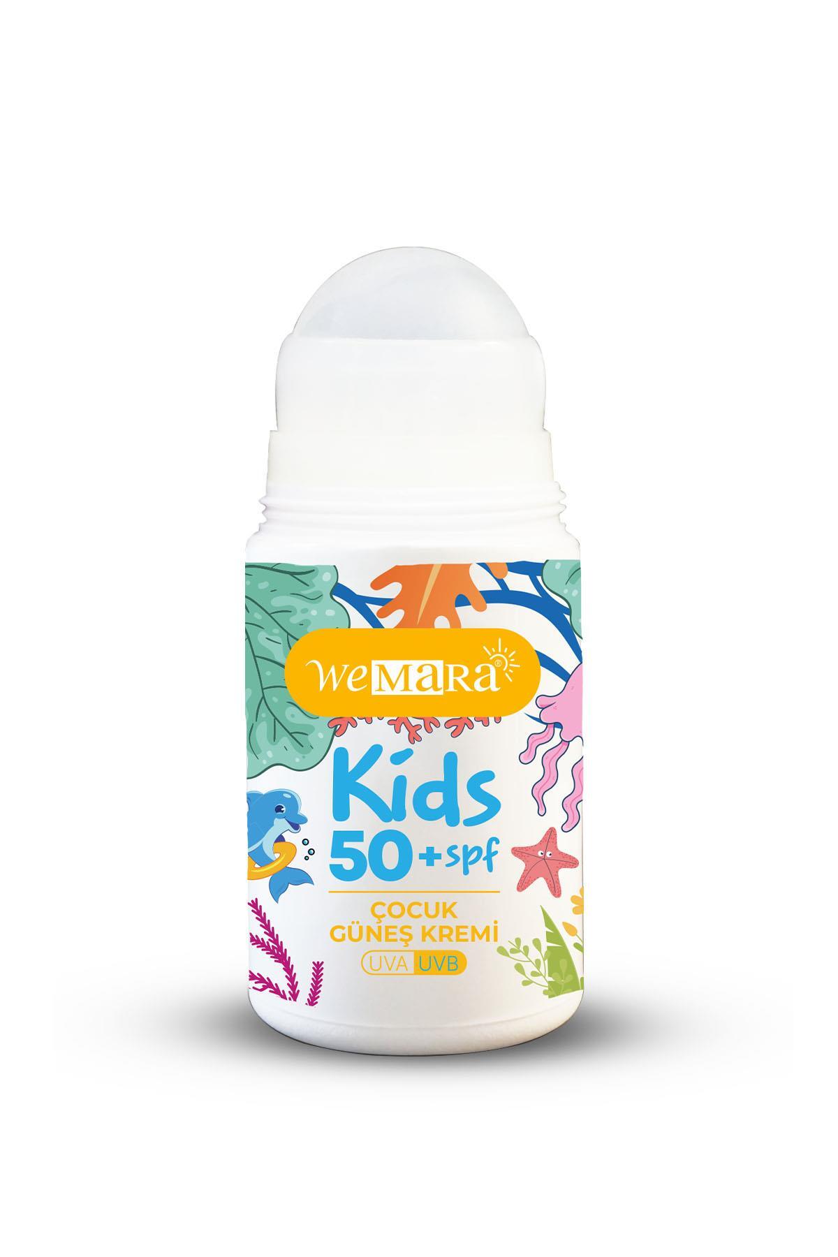 WeMara KIDS COCUK GUNES KREMI 50 SPF 100 ML (ROLL ON) fotoğrafı 3 (önizleme)