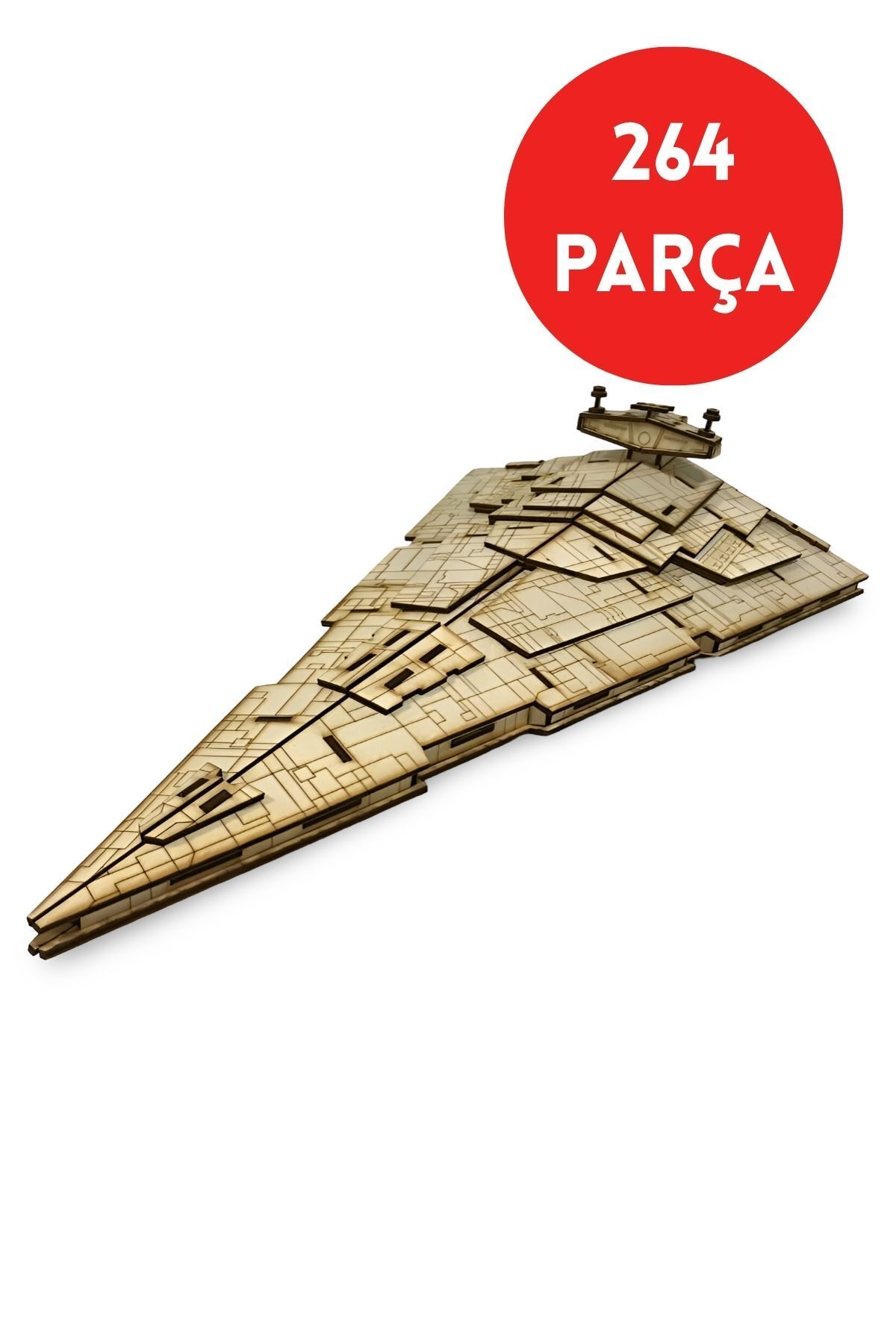 ALGWOOD Star Wars Ahşap Uzay Savaş Destroyer Gemisi Maketi - Star Wars Sevenlere Özel
