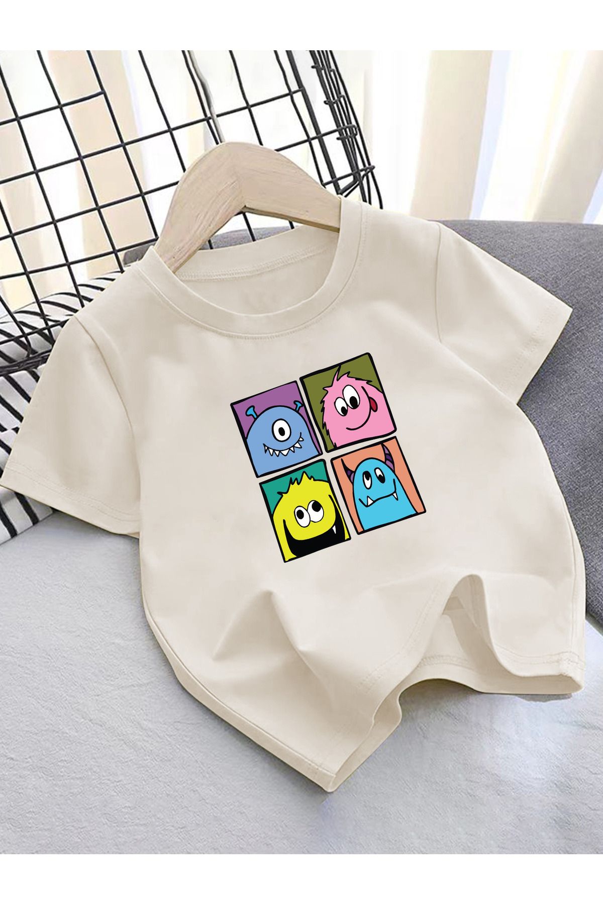 uyguntarz Çocuk Canavarlar Baskılı Tasarım Tshirt