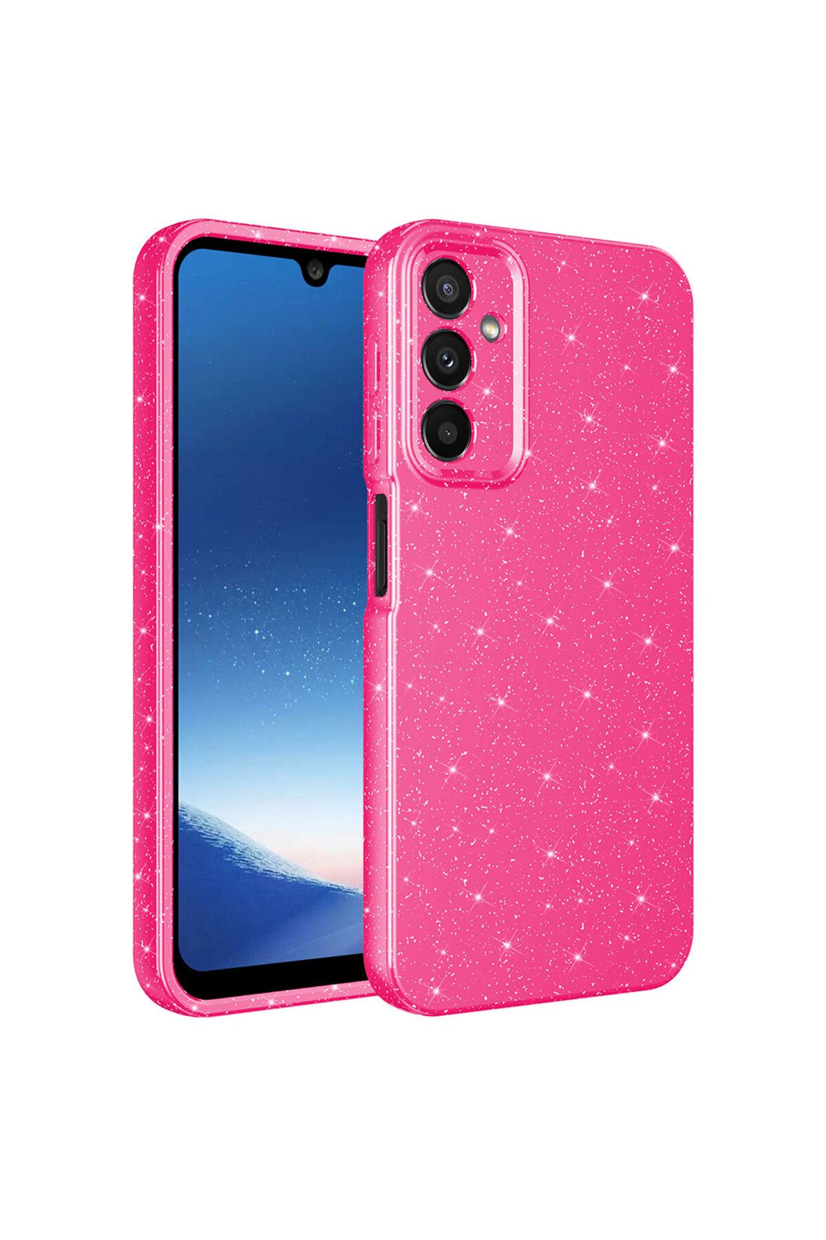 halkhouse Samsung Galaxy A24 Kılıf Kamera Korumalı Simli Lüks Esnek Slikon Kotno Kapak