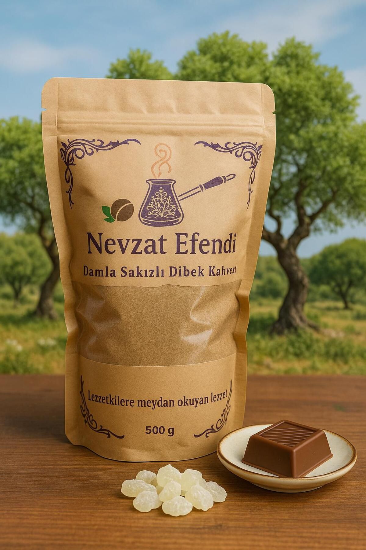 Nevzat Efendi Damla Sakızlı Dibek Kahvesi 500 g Katkısız