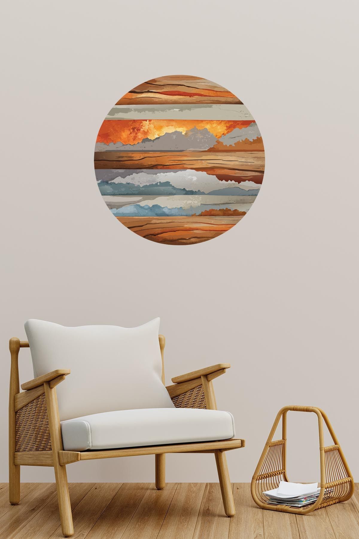 Akıllı Kağıt Ev Dekorasyon Bohem Sticker 60 x 60 cm (Model-68)