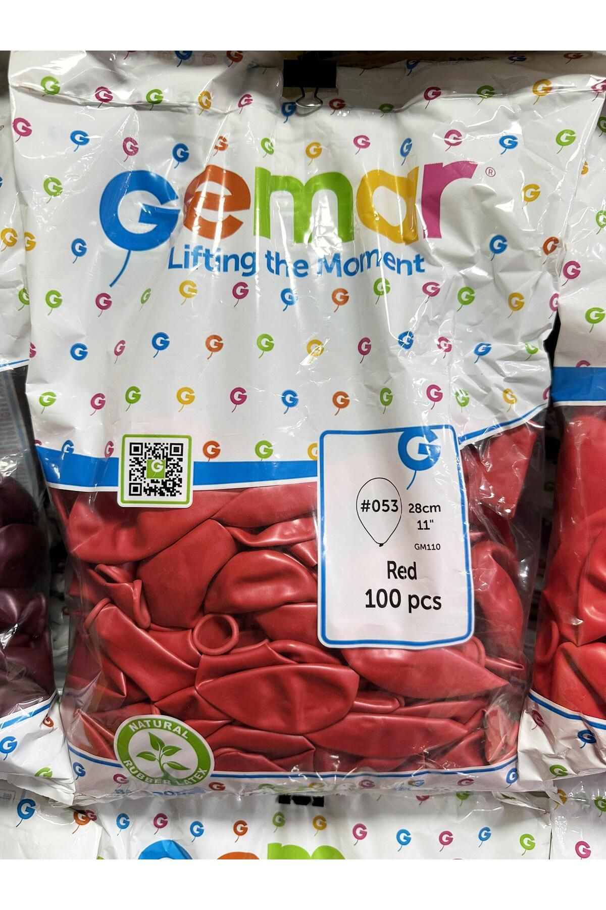 Gemar Parti Doğum Günü Organizasyon Balon - 28 Cm. - Kırmızı - 100 Adet