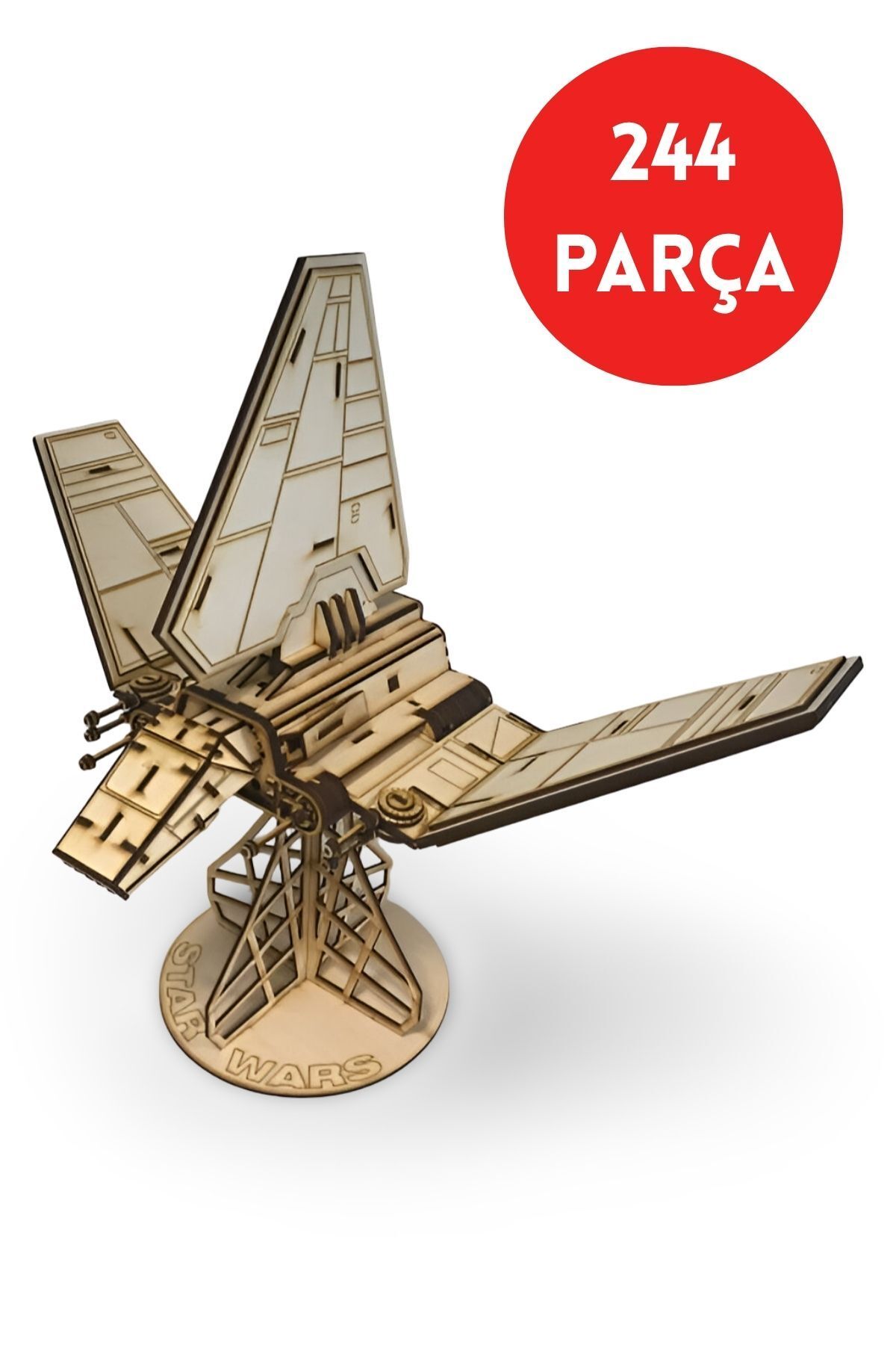 ALGWOOD 244 Parça Star Wars İnspired Ahşap Uzay Gemisi Maketi - 3D Koleksiyonluk Uzay Aracı Maketi