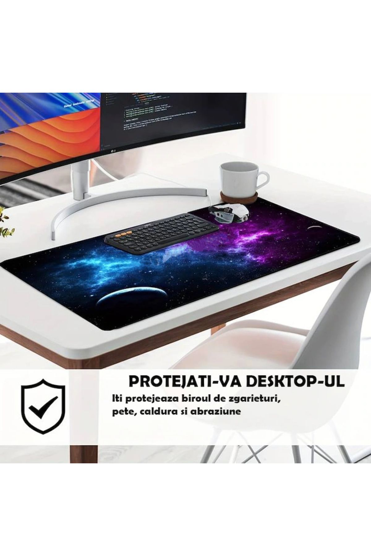 varioshop-VarioShop® gaming mousepad, Galaxia model, Made of flexible material, Non-stick, Rezi 7