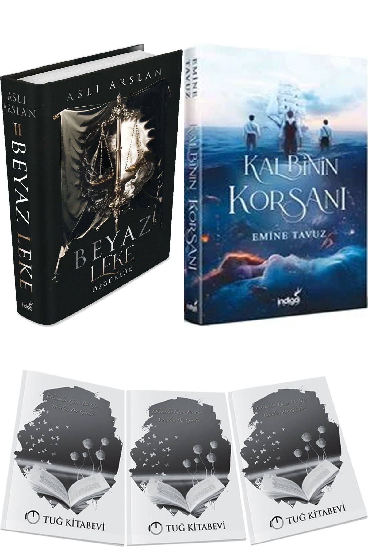 İndigo Kitap Beyaz Leke 2 Özgürlük Ciltli ve Kalbinin Korsanı Ciltli + Hediyeli