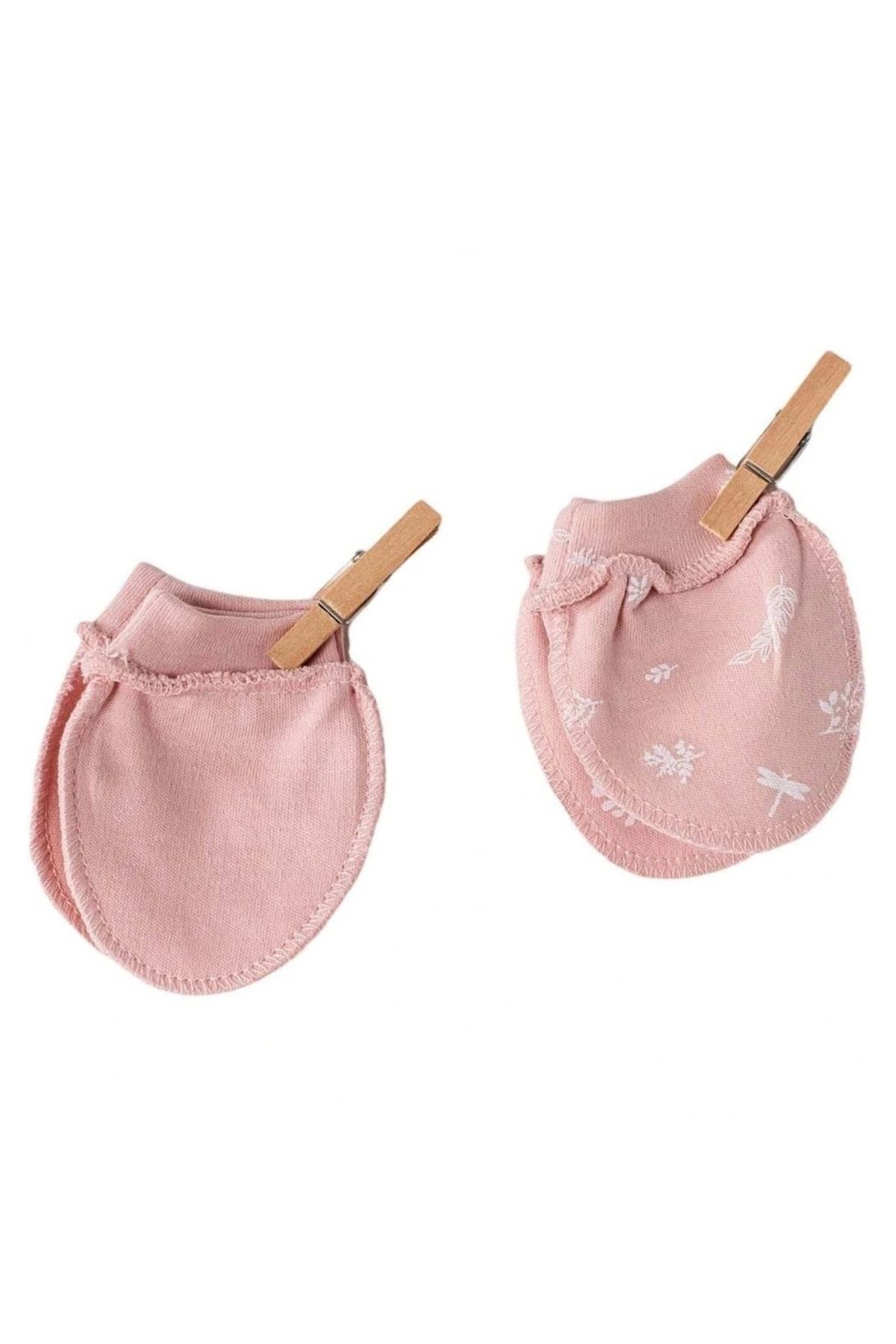 OurStyles AC23070 Floral 100% Organic Cotton Prematüre Eldiven Pink