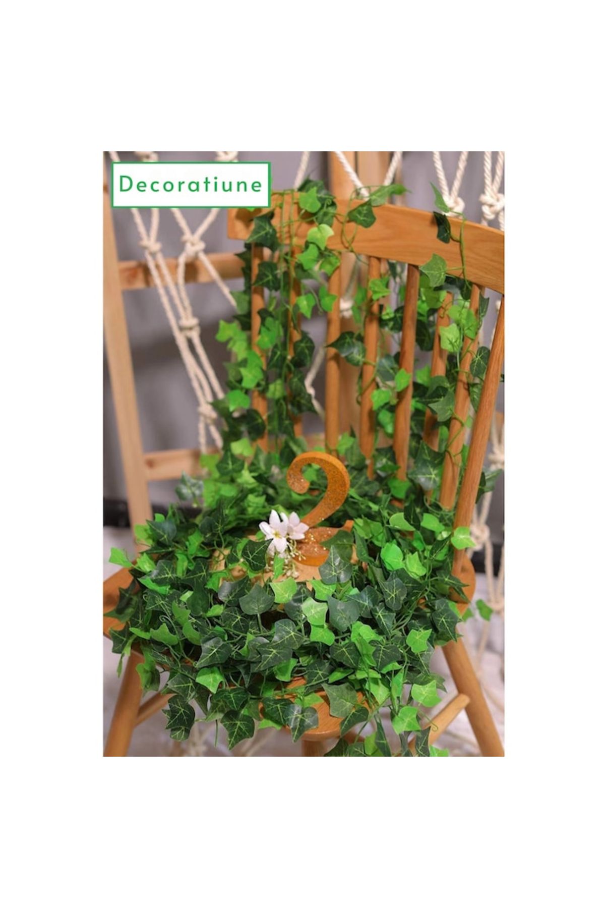 varioshop-Set 3 ghirlande decorative VarioShop®, Model Iedera Artificiala, 81 Frunze/Ramura, Lungime 6.3 m, I 3