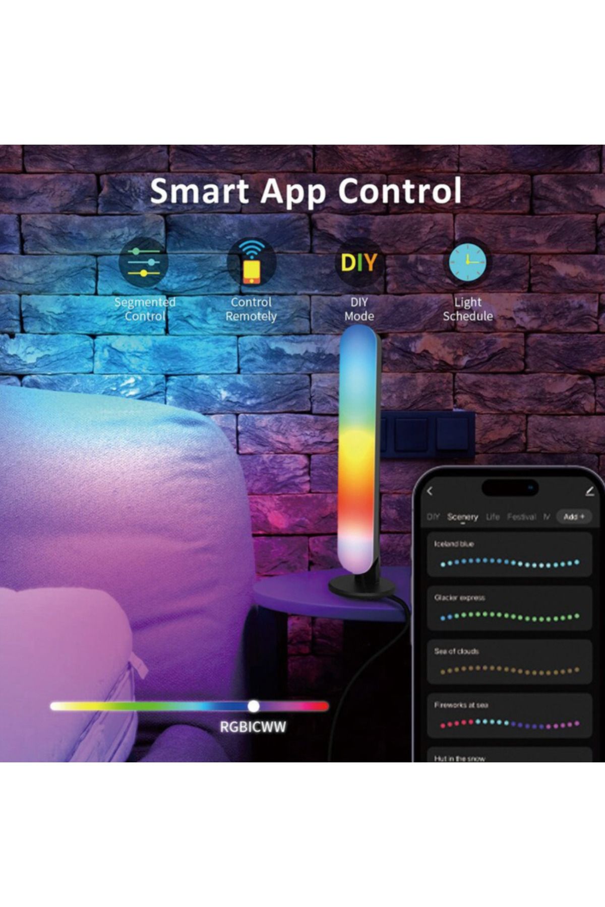 Deliny-RGB LED BAR APP CONTROLLED REMOTE 3