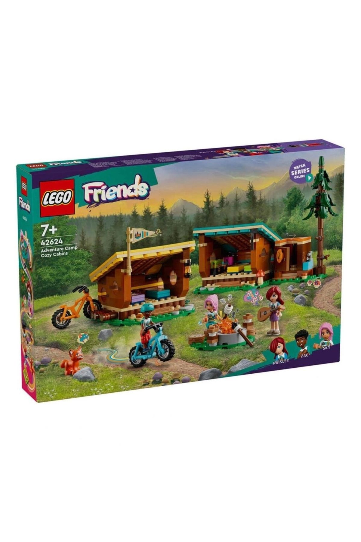 OurStyles 42624 Lego Friends Macera Kampı Şirin Kulübeler 437 parça +7 yaş