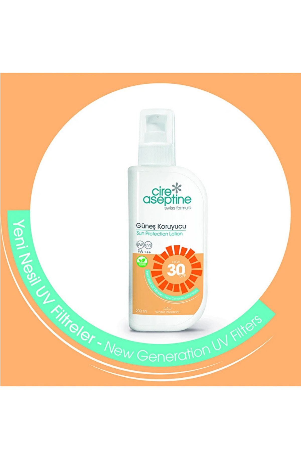 CIRE ASEPTINE-Sunscreen Lotion Spf 30 – Medium High Protection & Moisturizing Formula, 200 ml 2