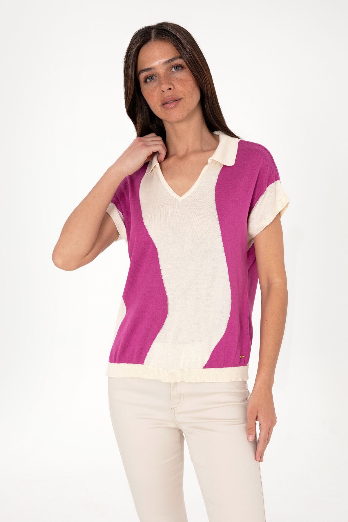U.S. Polo Assn. Kadın Fuşya Kazak 50306755-VR023