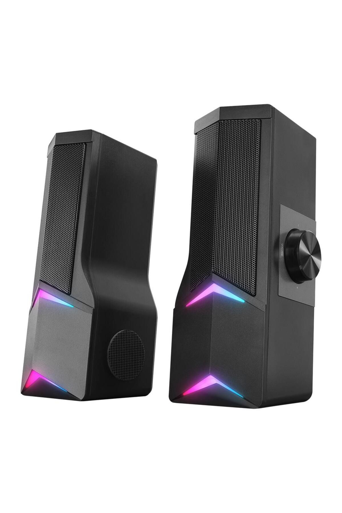 Vobotek Teknoloji Rampage Elegant X10 2.0 Bluetoothlu Rms 3W-2 RGB Işıklı Multimedia Usb 5V 45dB Gaming Oyuncu Speake