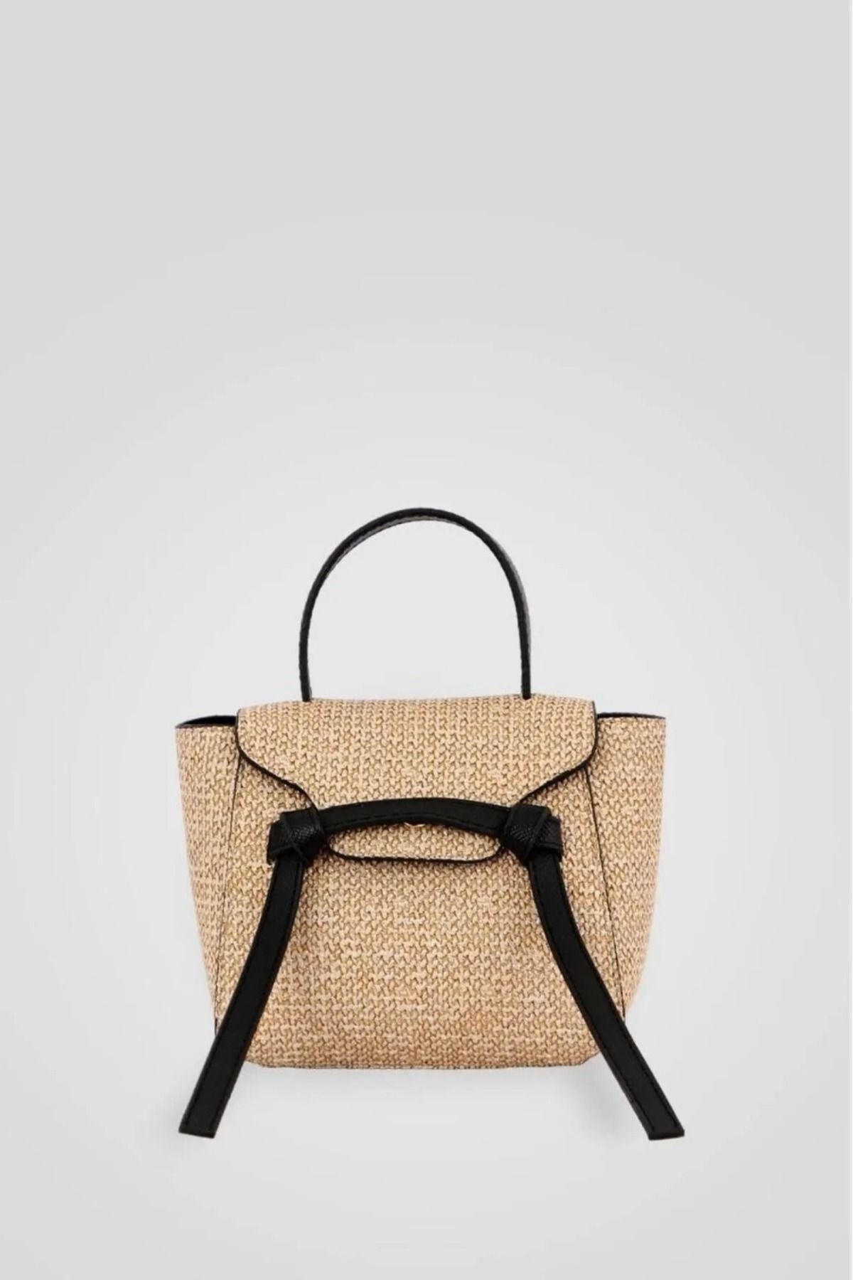 ÇAPTI BAG İSTANBUL Hasır Detaylı Mini Kadın Omuz Çantası