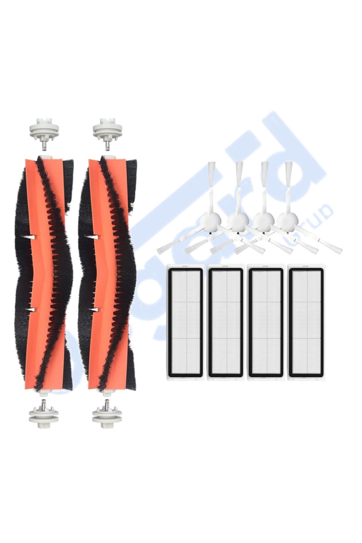 Asgard Grup Xiaomi 1C,2C,Mop 2 Uyumlu 2 Ana Fırça 4 Yan Fırça 4 Filtre