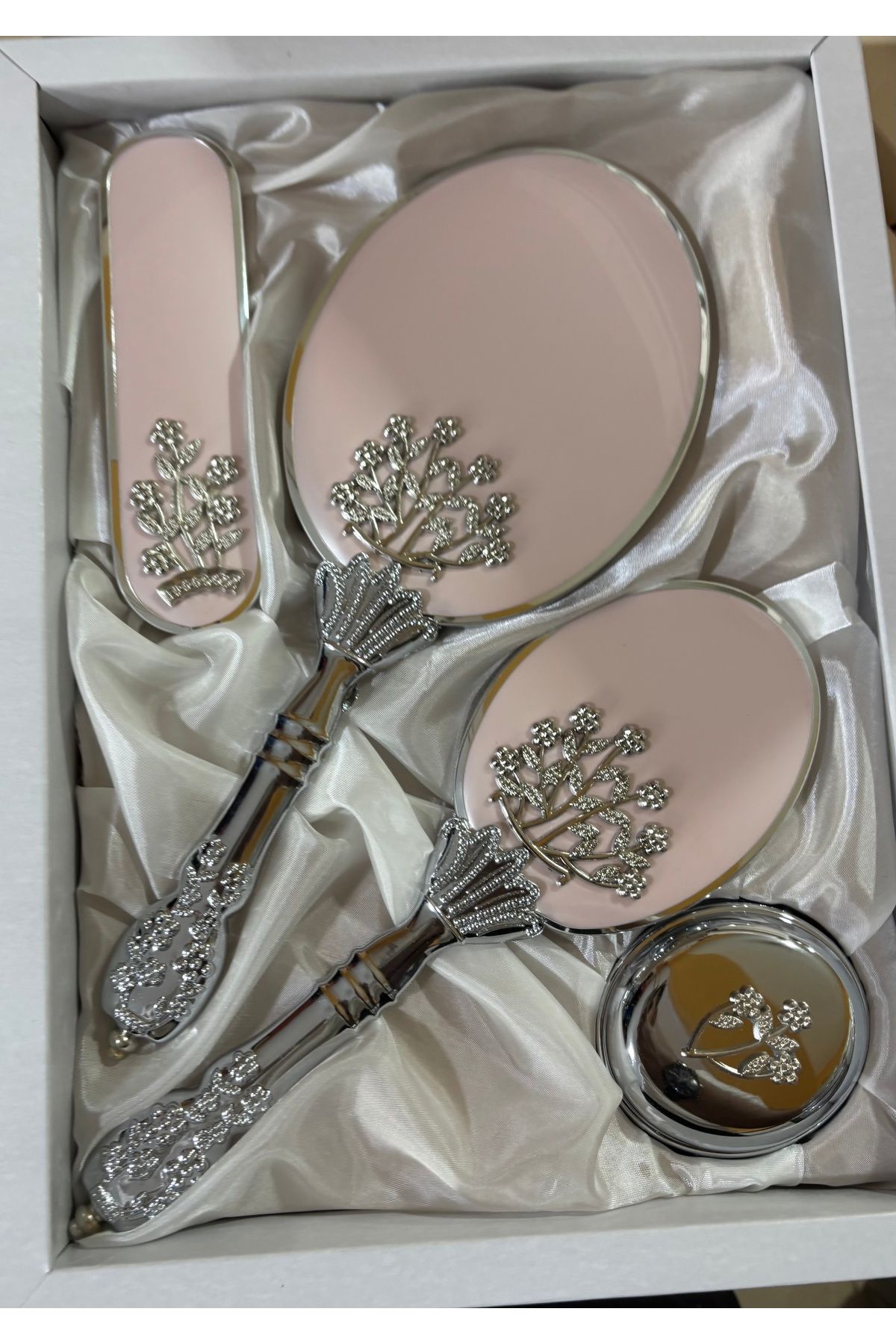 Muensu Çeyizlik Ayna Tarak Seti, Düğün, Nişan, Bride, Gelin Çeyizi One Size 02