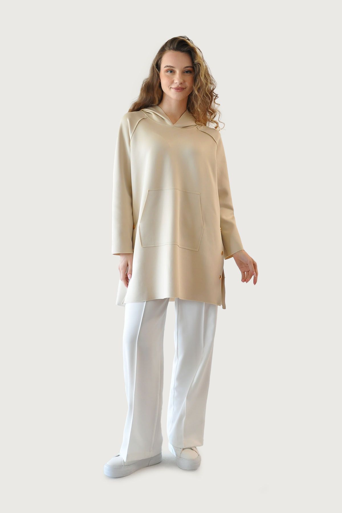 Rukayyel Çıtçıtlı Scuba Sweat - Bej