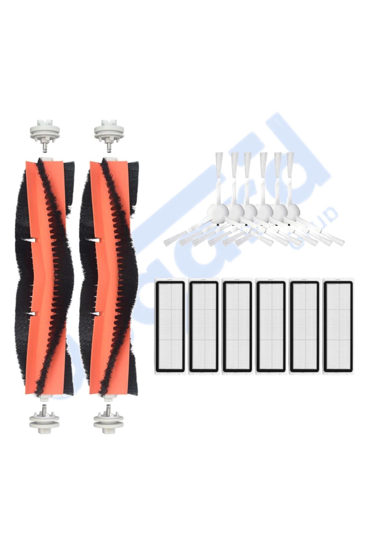 Asgard Grup Xiaomi 1C,2C,Mop 2 Uyumlu 2 Ana Fırça 6 Yan Fırça 6 Filtre