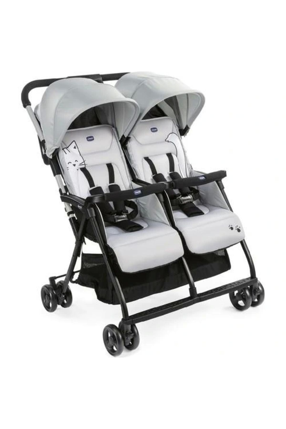 OurStyles Ohlala Twin İKiz Bebek Arabası Silver - Şık Ve Zarif Tasarım