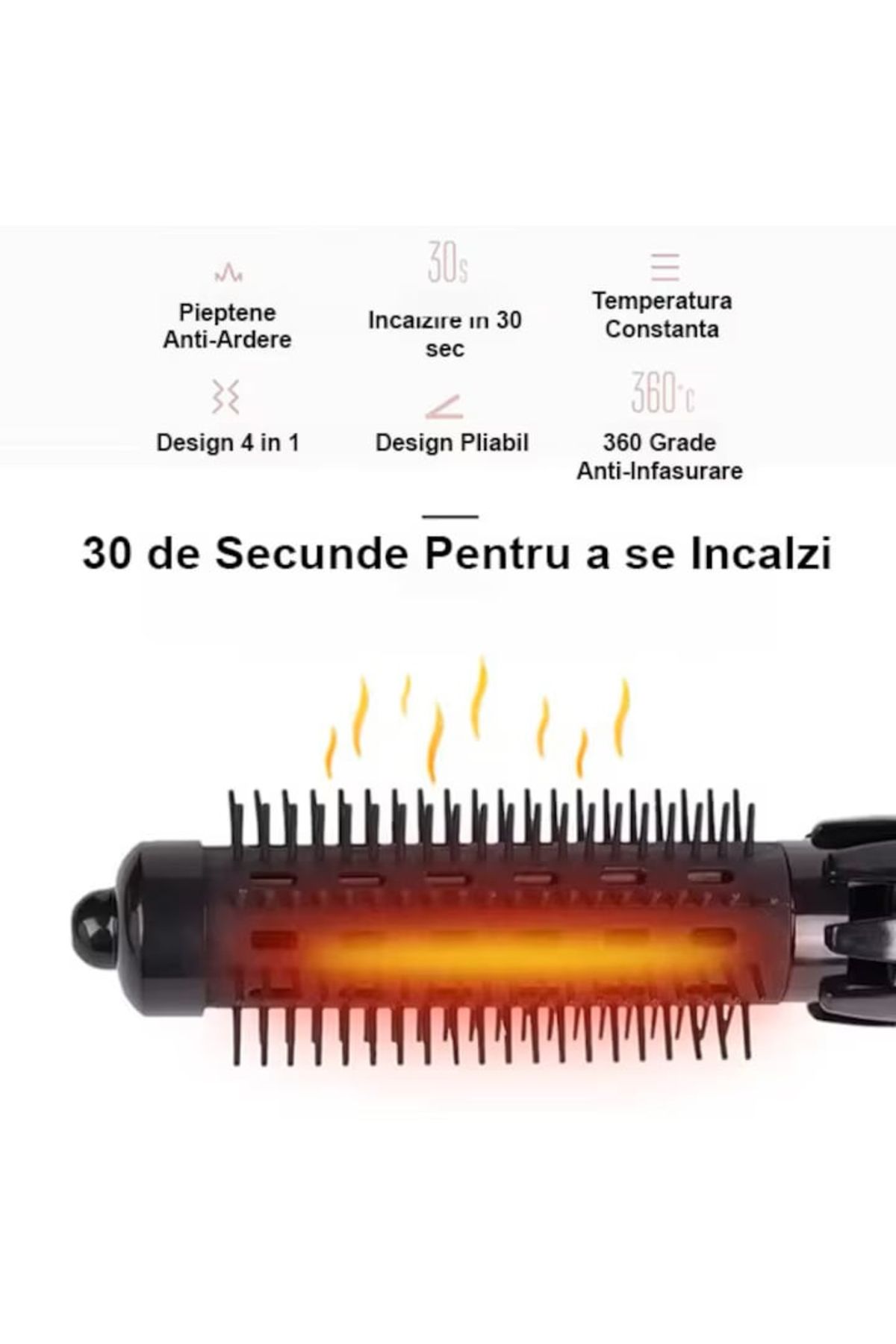 varioshop-Perie Electrica 4 in 1 VarioShop®, Ondulare, Uscare, Pieptanare, Indreptare, pentru Toate tipurile 7