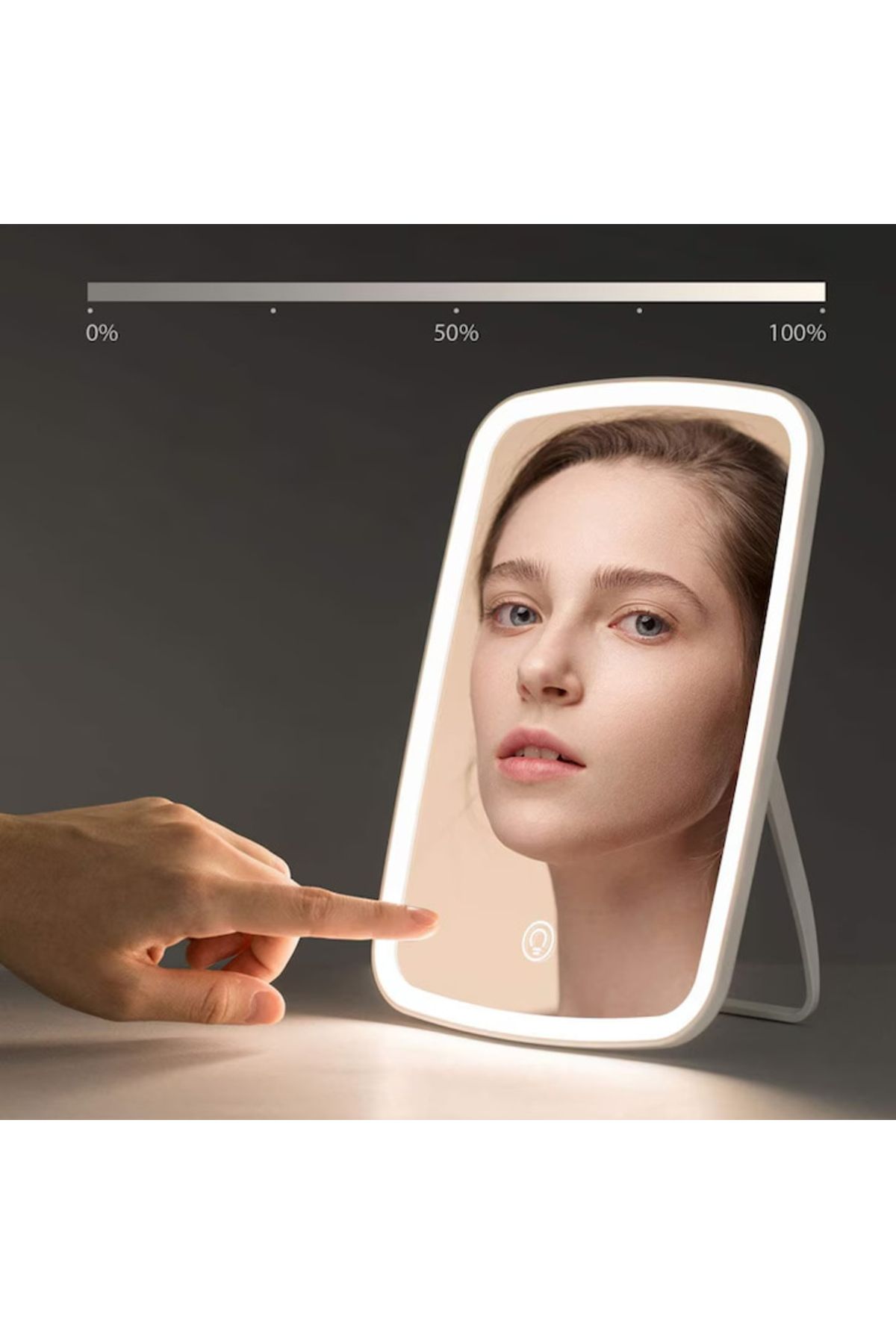 varioshop-VarioShop® makeup mirror, with built-in LED lighting, cold and warm light, slim design, 7