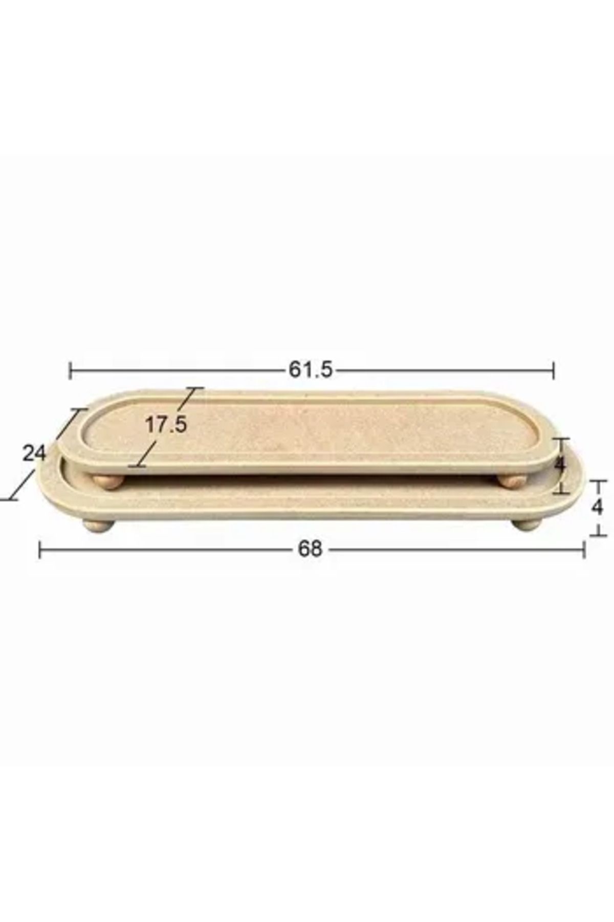 Hobi&Polyester Atölyesi SN 32 2 Lİ OVAL TAKIM TOP AYAKLI SUNUMLUK