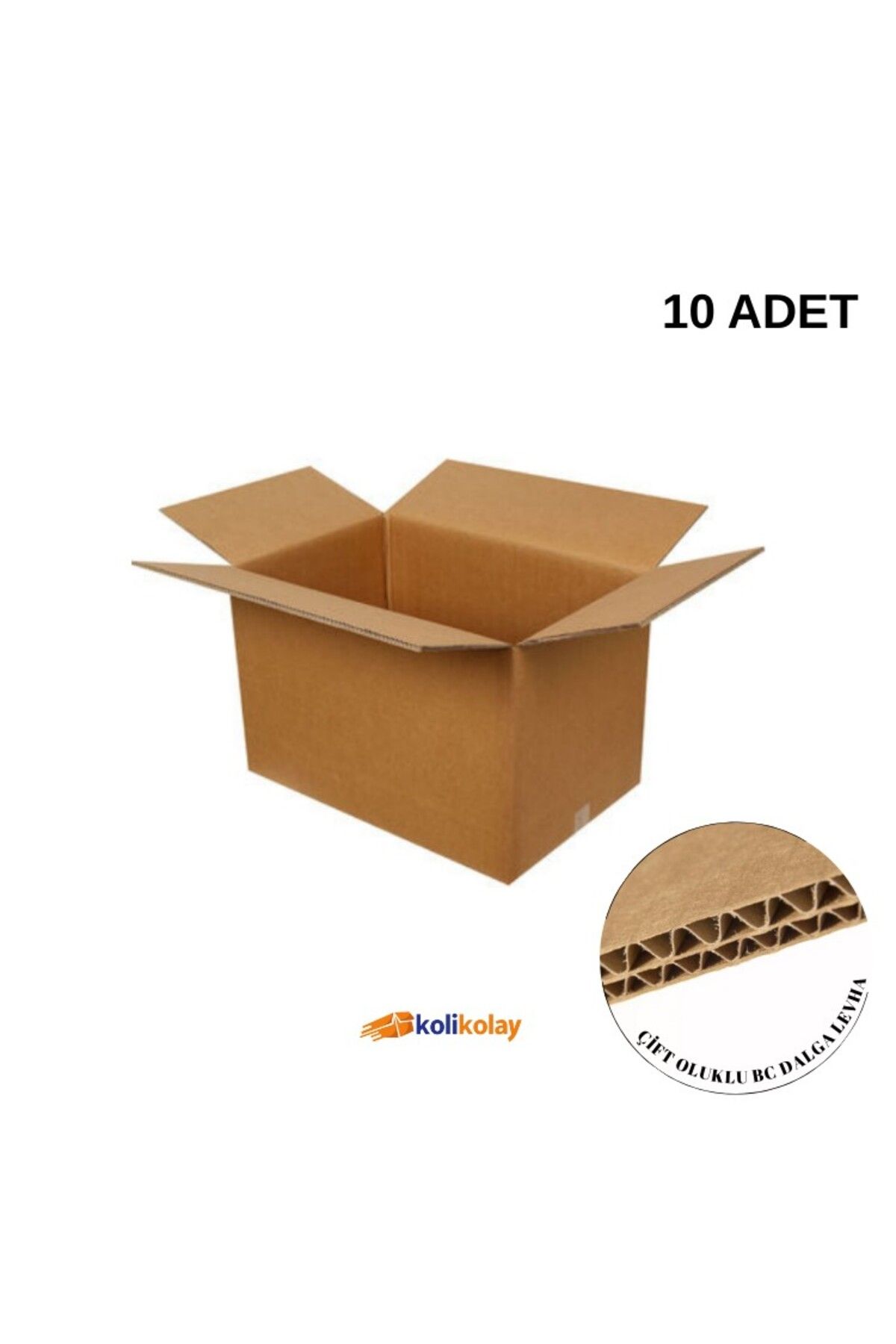 KOLİ KOLAY Çift Oluklu Koli 80x50x50cm 10 Adet