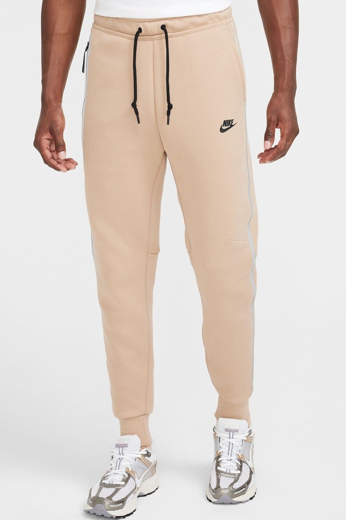 Nike Sportswear Tech Fleece Mens Taper Leg Jogger Erkek Reflektörlü Eşofman Altı Bej