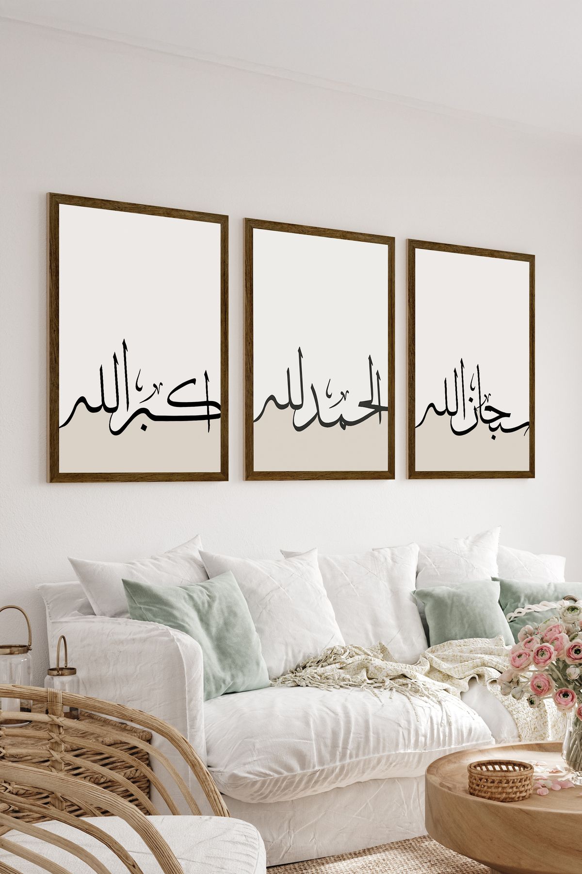 artflow 3 Parça Çerçeve Görünümlü Mdf Tablo Seti