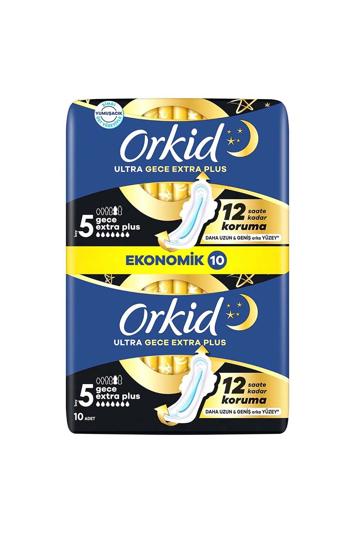 Orkid Ultra Gece Ekstra Plus Paket Hijyenik Ped 10 Adet