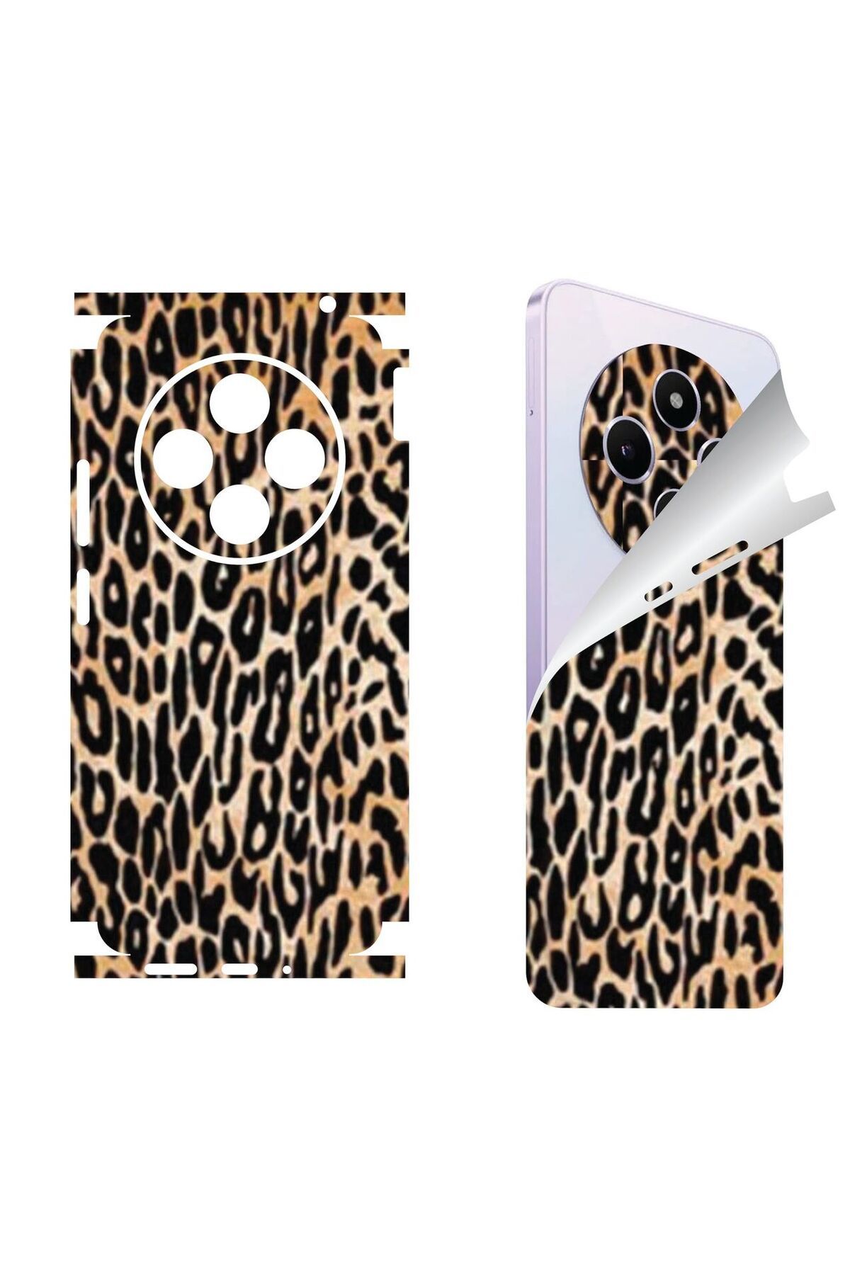Bowie Xiaomi Mi 13 için uyumlu 360 full arka ve yan kaplama koruma sticker -Leopar