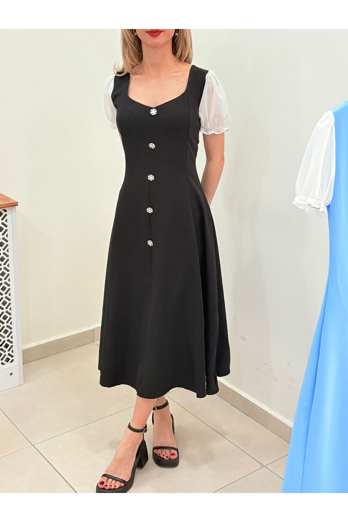 fiabafashion KARPUZ KOL ELBİSE