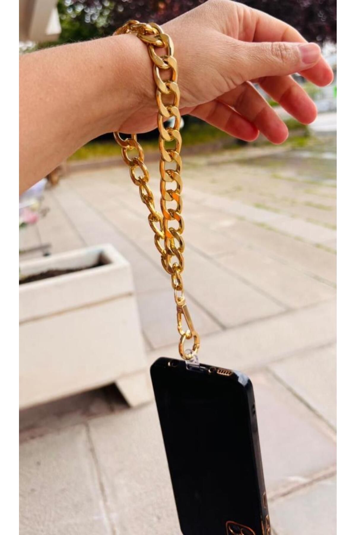 angel çanta aksesuar Angel Çanta Aksesuar Light Gold Renk Telefon Bilek Askısı, Telefon Zinciri, Telefon Askısı, Tüm Tele