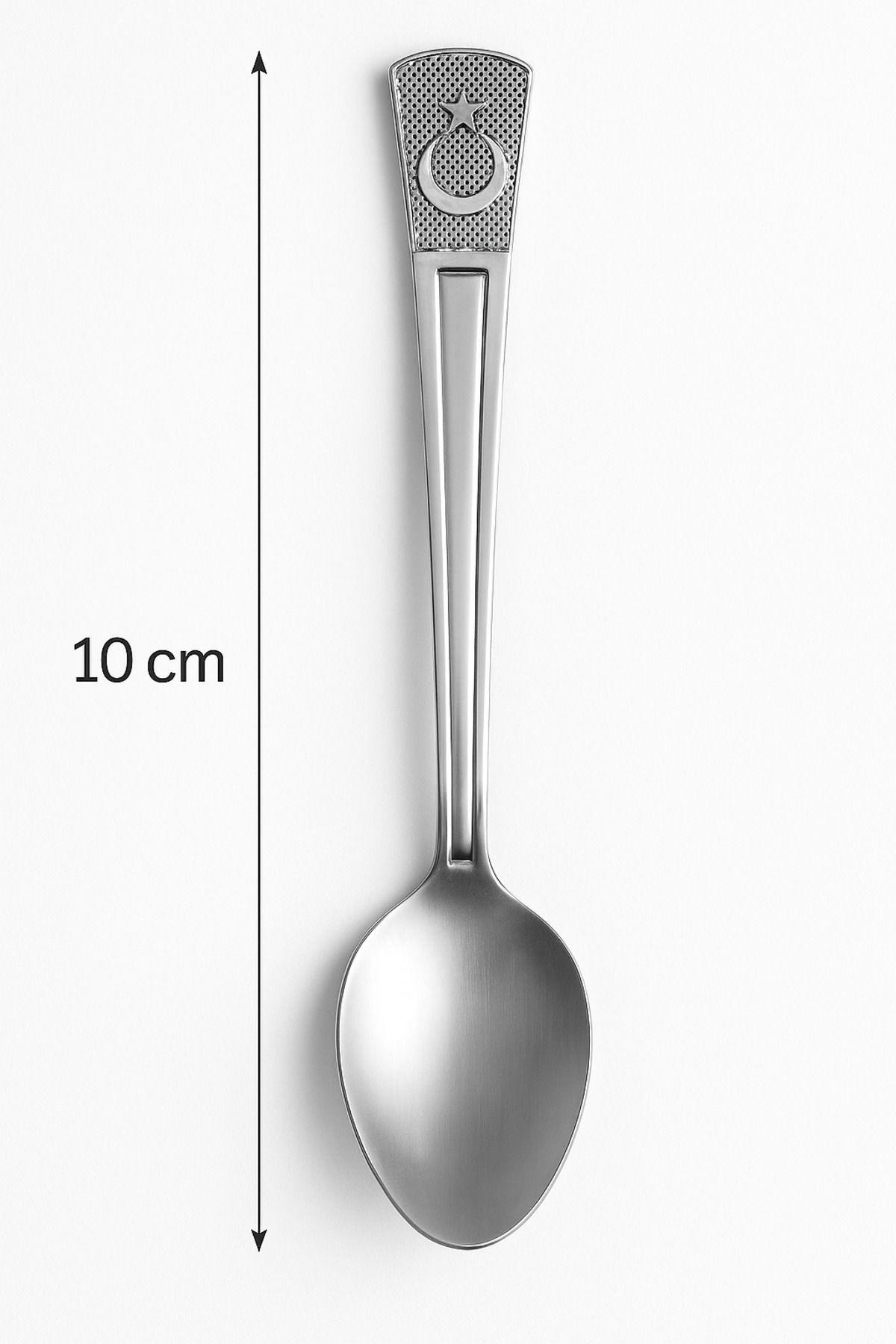 AYBABA STORE Ay Yıldız Desenli Paslanmaz Çelik Çay Kaşığı Seti – 12'li