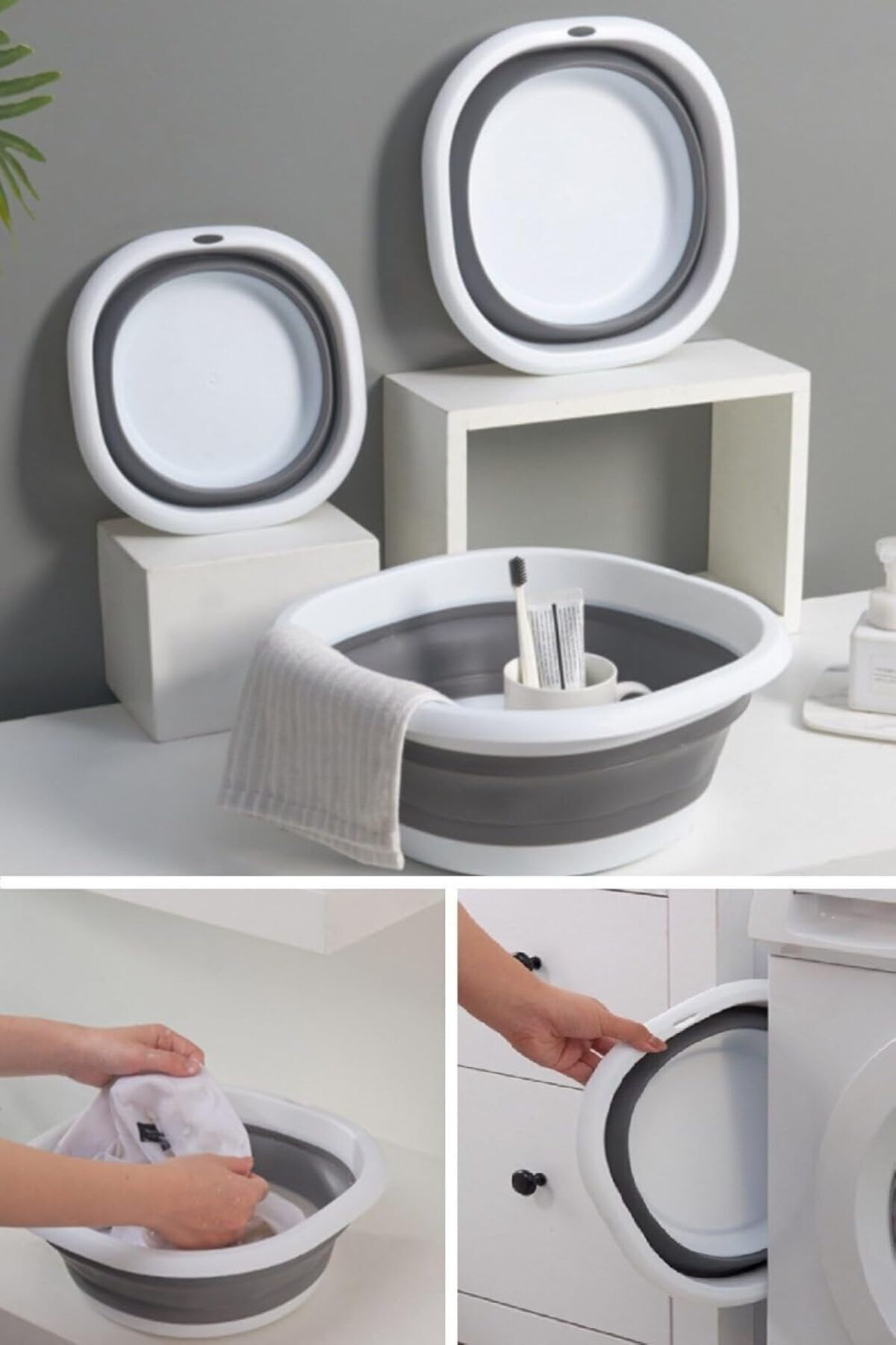 STOREMAX Kapısı Katlanır Badya Akordiyon Silikon Leğen (10 Litre Badya) Desing 266450