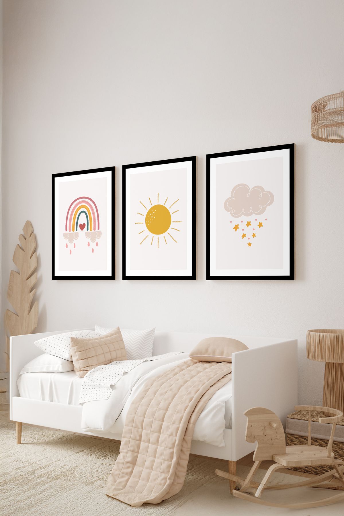 artflow 3 Parça Çerçeve Görünümlü Mdf Tablo Seti