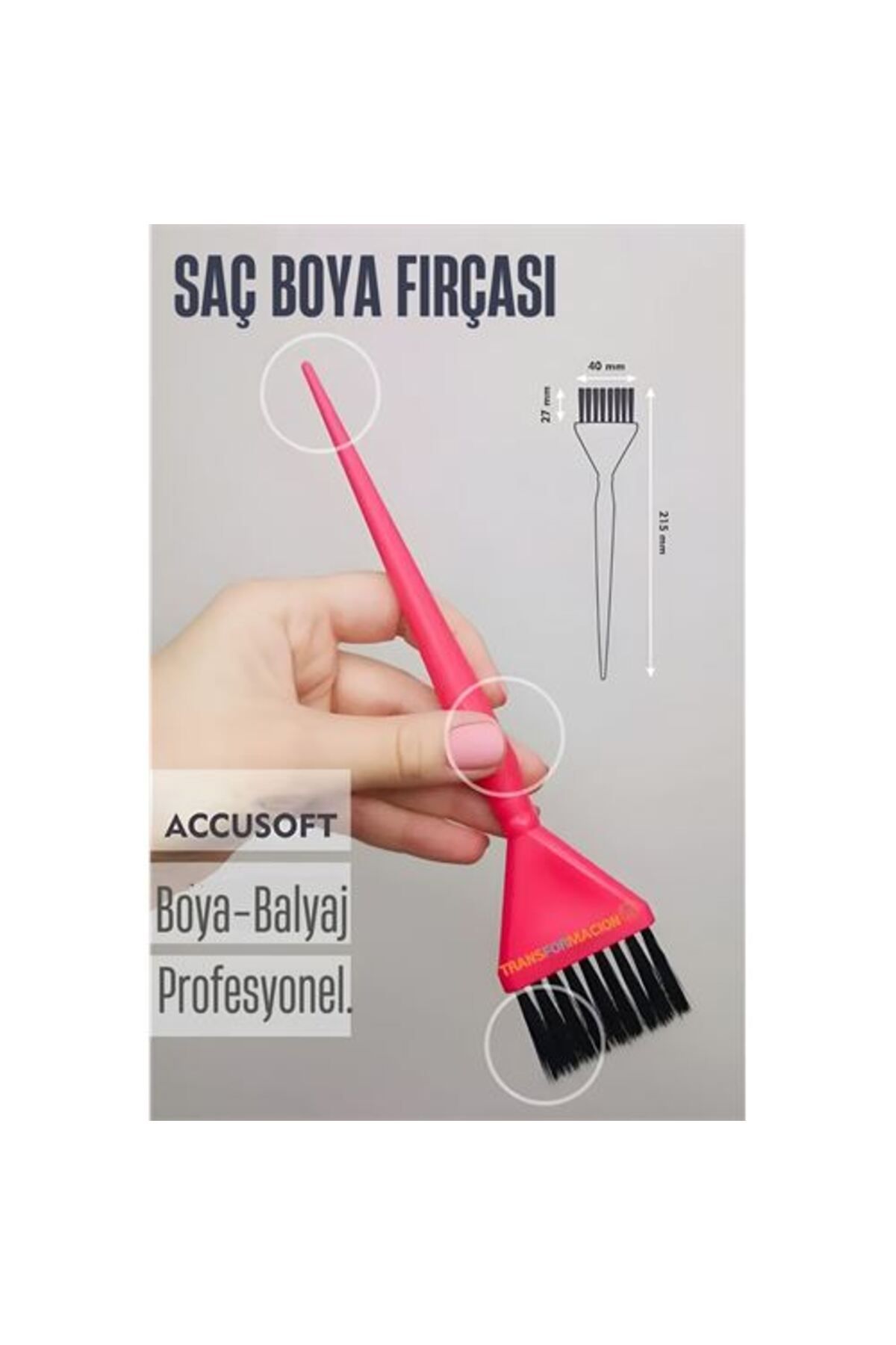 ÖYKÜ VE YİĞİT Dar Uçlu Saç Boya Fırçası Balyaj Fırçası Professional