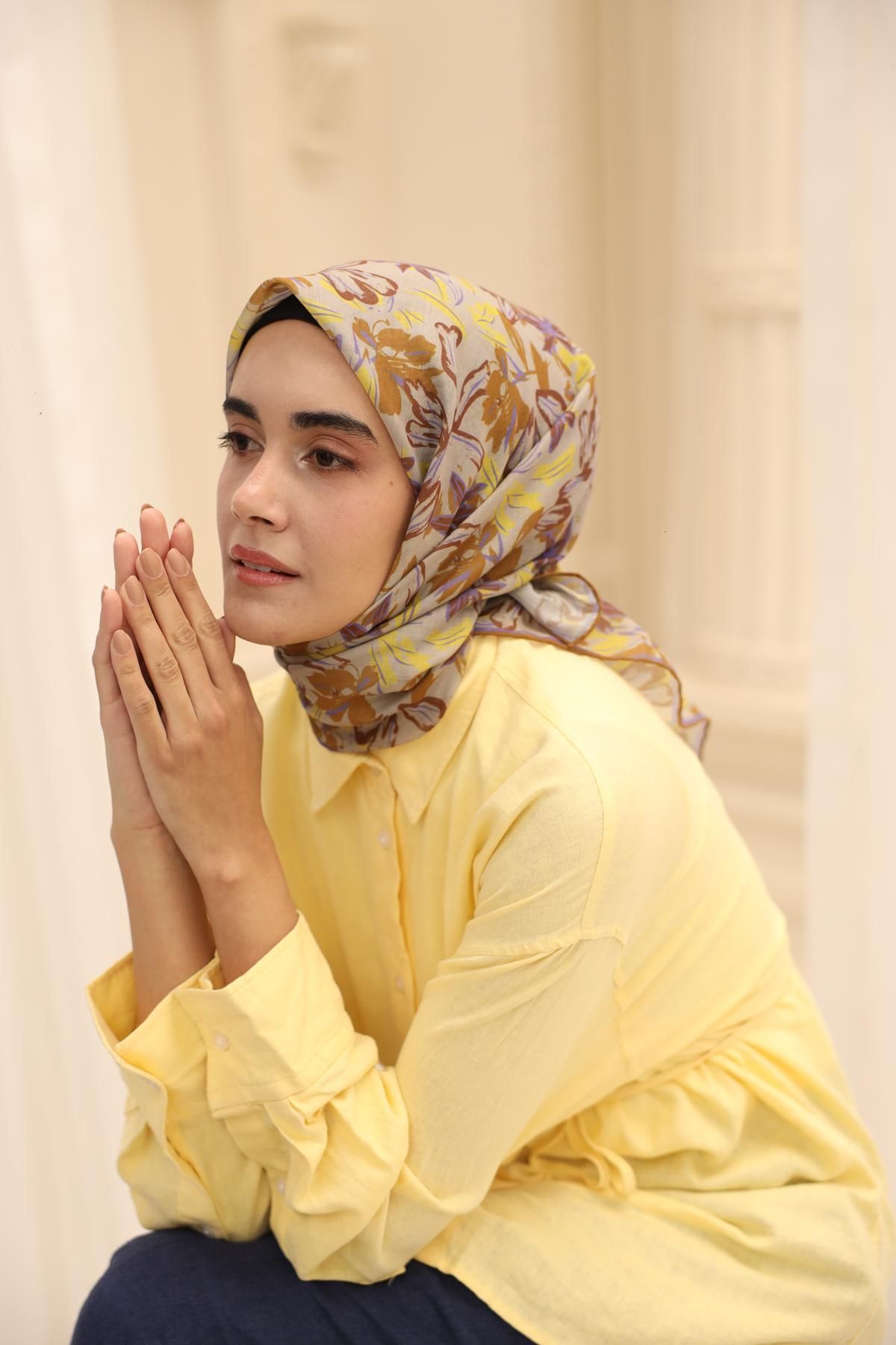Silk Home-Neva Pattern Soft Cotton Scarf 3
