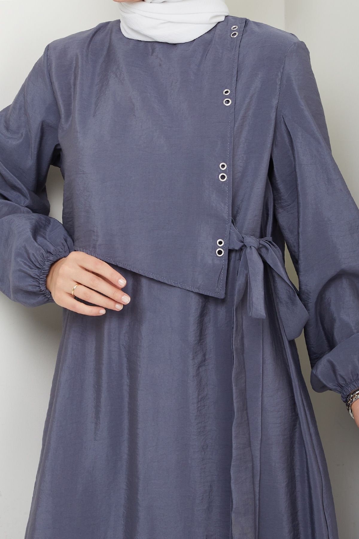 InStyle-Modal Gray Dress with Bird's Eye Detail 5